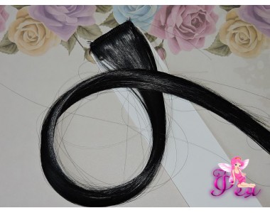 Цветная прядь, 50 см, цв. черный - 1 шт.