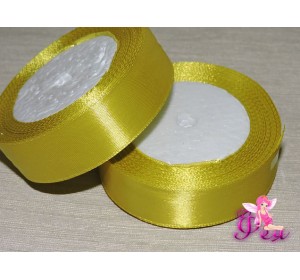 Атласная лента 25 мм, цв. салатово-желтый - 1 м