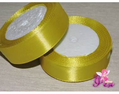 Атласная лента 25 мм, цв. салатово-желтый - 1 м