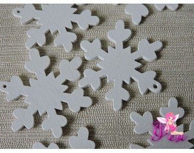 Фигурка из фанеры 37 мм "Снежинка №2" (1 шт)