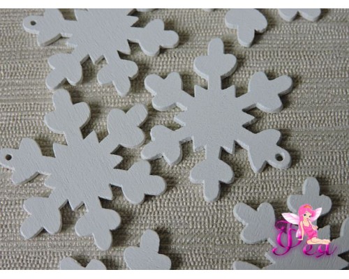 Фигурка из фанеры 37 мм "Снежинка №2" (1 шт)