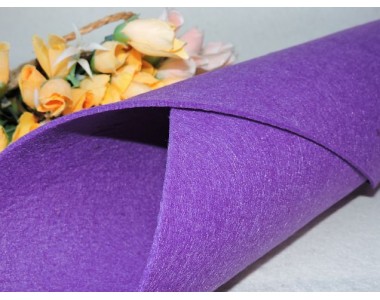 Фетр жесткий цв. фиолетовый 3мм (лист 49см * 49см)