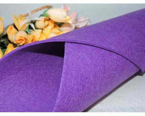 Фетр жесткий цв. фиолетовый 3мм (лист 49см * 49см)