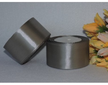 Однотонная атласная лента 50мм, цв. светло-серый № 59