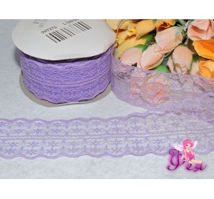 Кружево капрон 45мм сиреневый цвета