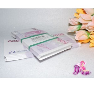 Муляж денег, купюры 500 евро ( 20 шт)