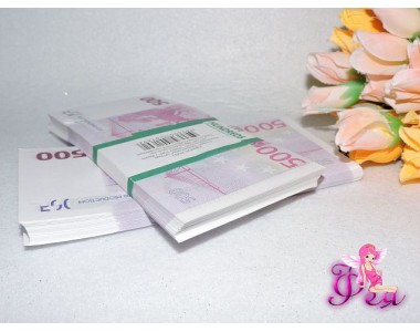Муляж денег, купюры 500 евро ( 20 шт)