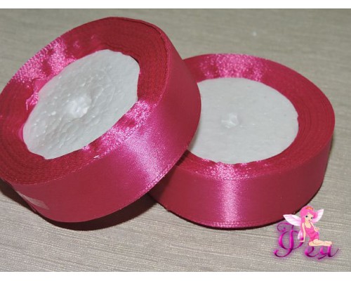 Атласная лента 25 мм, цв. малиновый - 1 м