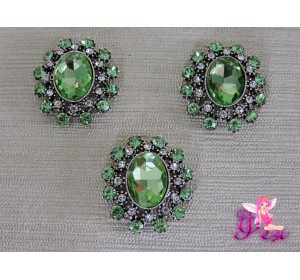 Флоризель металл 25*22 мм, зеленого цвета