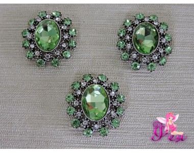 Флоризель металл 25*22 мм, зеленого цвета