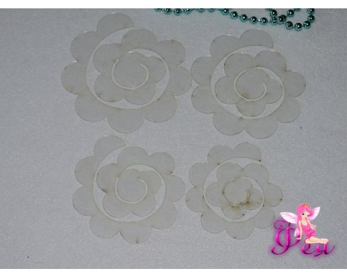 Набор шаблонов "Цветочки", 4 детали