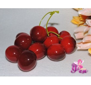 Черешня 32 мм, темно-красная (двойная)