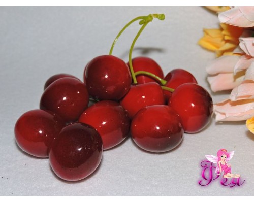 Черешня 32 мм, темно-красная (двойная)