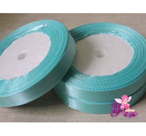 Атласная лента 12 мм, цв. морской волны  - 1 м