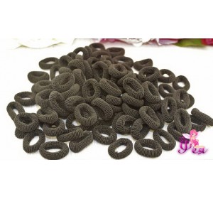 Резинки(бесшовные) для волос 25мм цв.черный,упак.10шт