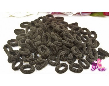 Резинки(бесшовные) для волос 25мм цв.черный,упак.10шт