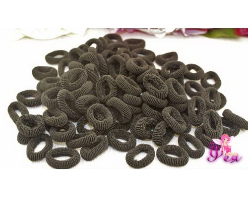 Резинки(бесшовные) для волос 25мм цв.черный,упак.10шт