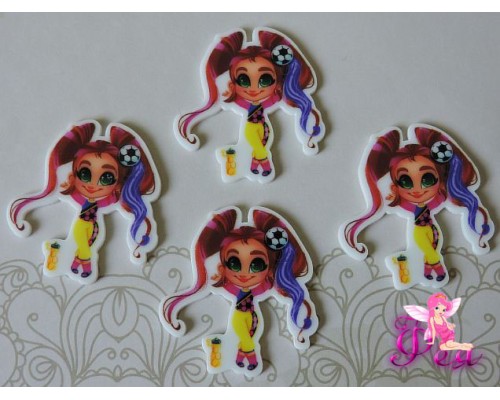 Кабошон-вырубка "Хэрдораблс " 39*36 мм, спортсменка -1 шт