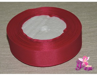 Репсовая лента 25 мм, темно-малинового цвета