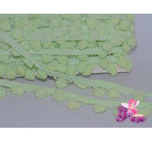 Тесьма с помпонами,размер — 6 мм, помпоны 1 см, мятный