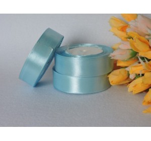 Однотонная атласная лента 25мм, цв. небесно-голубой