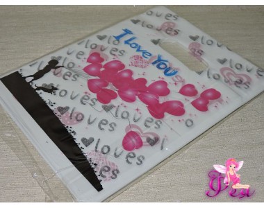 Пакет полиэтиленовый 15*20 см (Я люблю тебя) - 1 шт