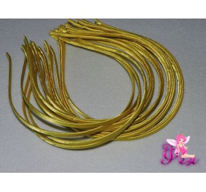 Ободок-металл атласный 0,5 см, желтый №18  - 1 шт.