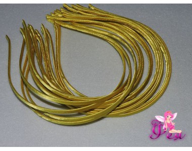 Ободок-металл атласный 0,5 см, желтый №18  - 1 шт.