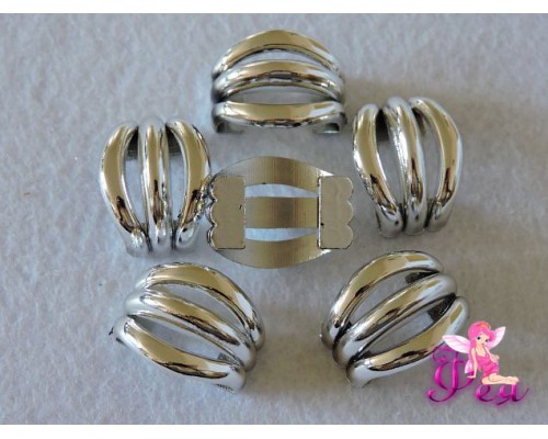 Пряжка декоративная,22*14 мм, серебро