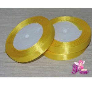 Атласная лента 12 мм, цв. ярко-желтый - 1 м.