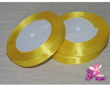 Атласная лента 12 мм, цв. ярко-желтый - 1 м.