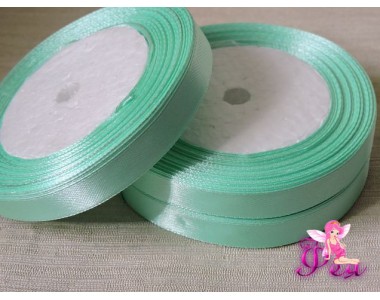 Атласная лента 12 мм, цв. мятный - 1 м