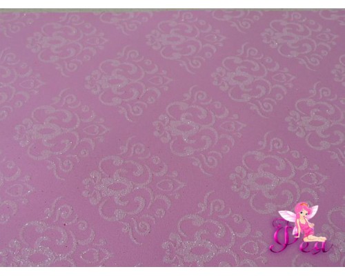 Фоамиран декоративный 2 мм (20*30 см), узор (розовый) -1 лист