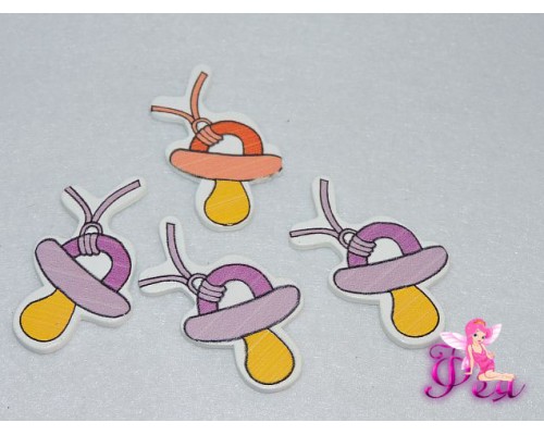 Деревянные фигурки для декора" Соска", 3-6 см (Скрапбукинга)