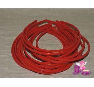 Ободок пластиковый 0,5 см, цв.  красный