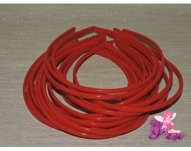 Ободок пластиковый 0,5 см, цв.  красный