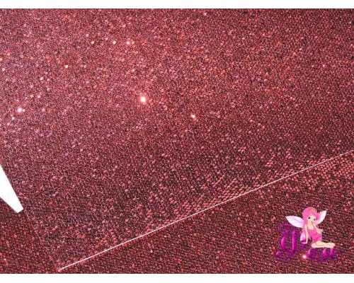 Кожзам "Соты", цв. красный - 1 лист 