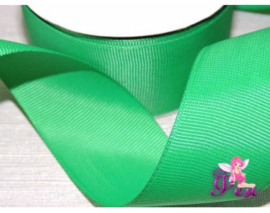 Репсовая лента 40 мм, цв.  зеленый - 1м