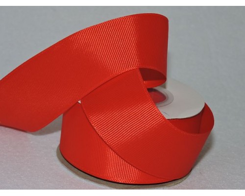 Репсовая лента 40 мм, красный - 1м