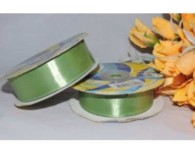 Атласная лента 25 мм, цв. зеленый