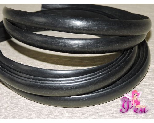 Ободок-основа пластик цв. черный  1,2 см