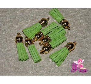 Декоративная кисточка замшевая 3,8 см, салатовый -1 шт