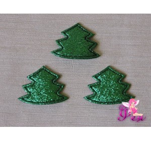 Патч 40*30 мм "Елочка", цв. зеленый ( 1 шт)