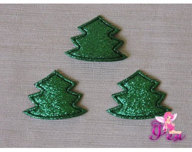 Патч 40*30 мм "Елочка", цв. зеленый ( 1 шт)