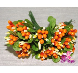 Букетики тычинок 10 шт, цв. двухцетные оранжевый