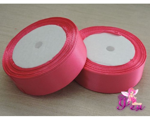 Атласная лента 25 мм, цв. дымчато-розовый - 1 м