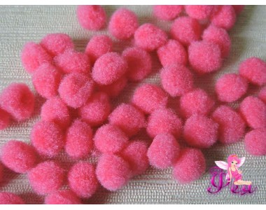 Помпоны 10 мм, фукси (10 шт)