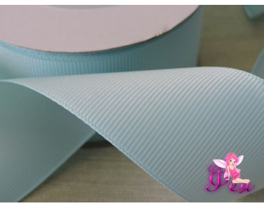 Репсовая лента 40 мм,  цв голубой - 1 м(Брак просветы через определенное расстояние)