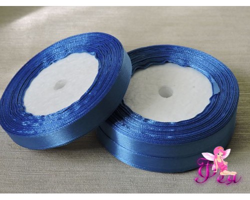 Атласная лента 12 мм, цв.  индиго - 1 м
