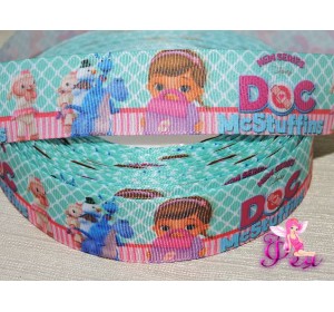 Репсовая лента 25 мм с рисунком  "Док Мактуффиньш" (1 м)